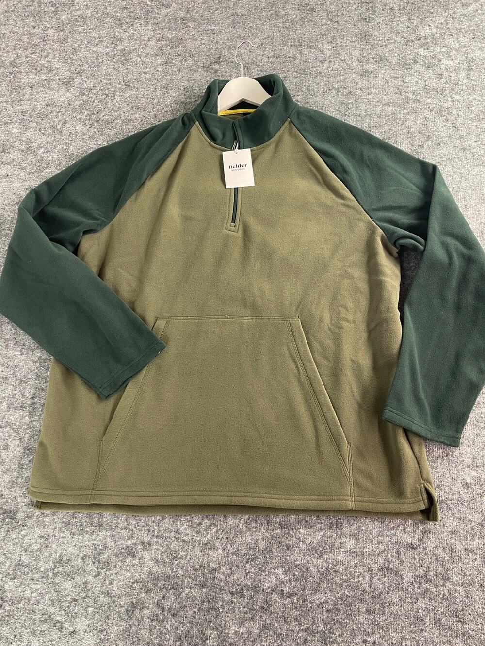 Bonobos Sweater Mens Small Fielder Green Fleece Pullover Half Zip S N305